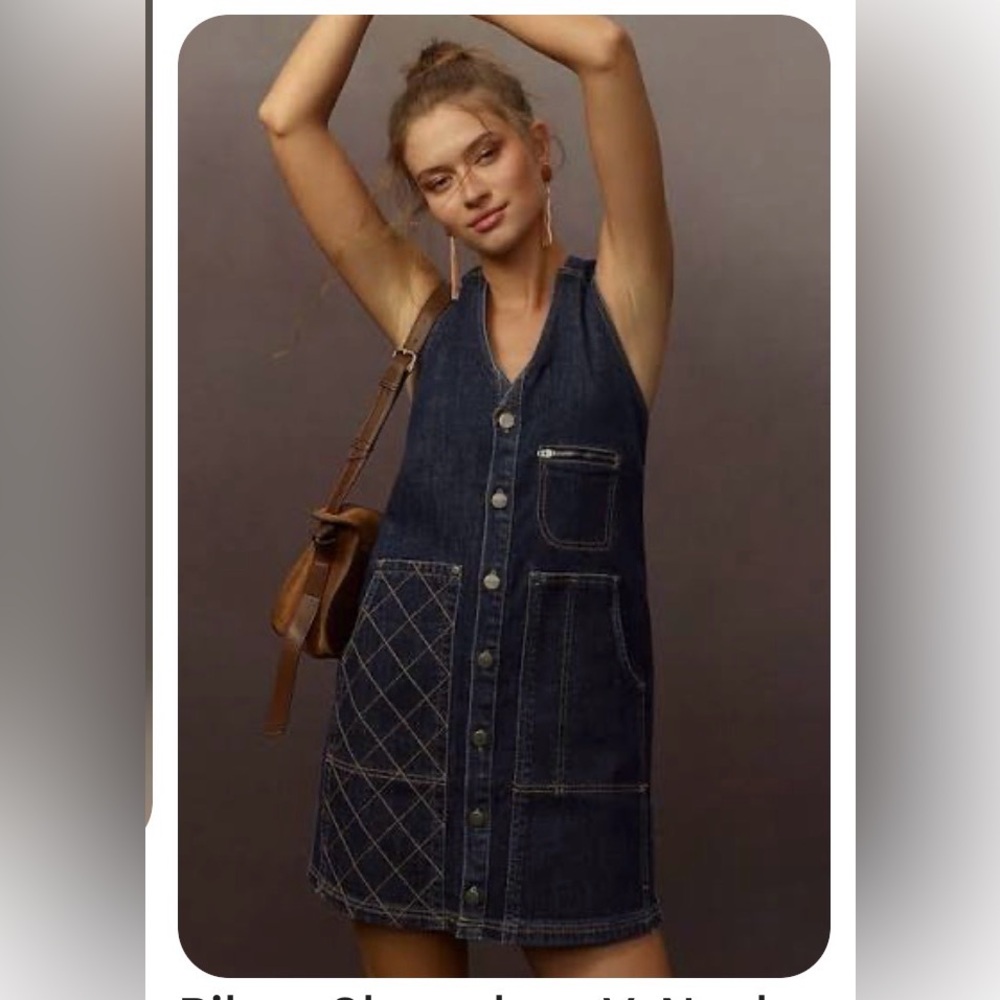 Pilcro Dark Blue Denim Dress